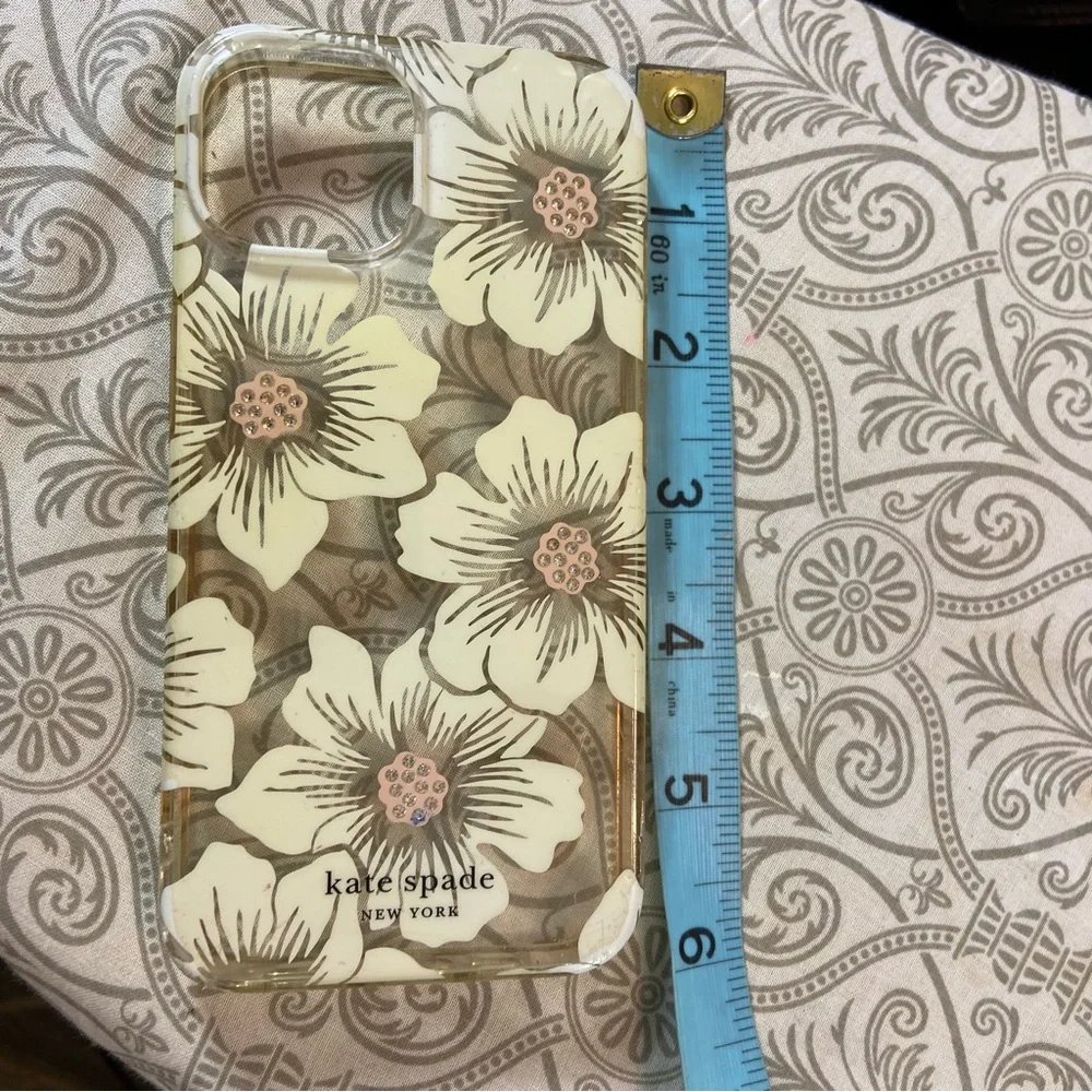 iPhone 13 Hard Case Plastic Kate Spade New York Floral Clear